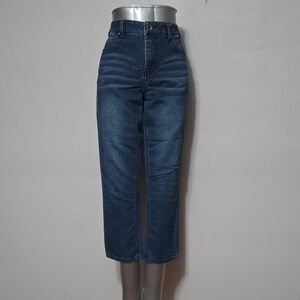 Stylish Dark Blue Cropped Women's Jeans